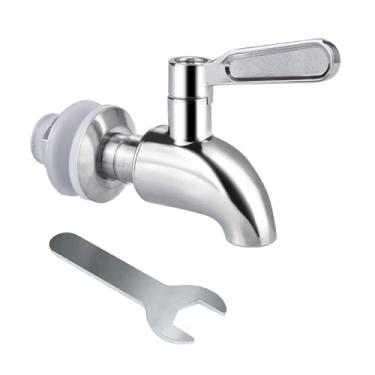 Imagem de TMOK Torneiras de bebidas com chave aberta, dispensador de bebidas, torneira de aço inoxidável de substituição para jarra de vidro e dispensador de bebidas, refrigerador ao ar livre, pote de chá