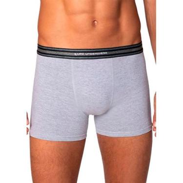 Imagem de Cueca Boxer Lupo 00523-003 Algodão com Elastano T. P/GG, M, 8001, Cinz