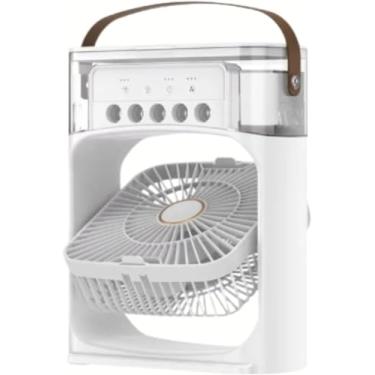 Imagem de Mini Ar Condicionado Portátil USB – Climatizador de Ar Frio, Umidificador, Ventilador Silencioso, Cor Branco