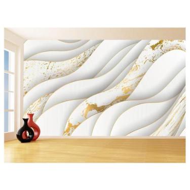 Imagem de Papel De Parede 3D Estilo Marmore Cores Formas 3,5M Mbr17 - Você Decor