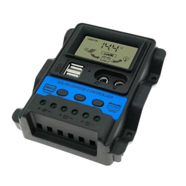 Imagem de Controlador De Carga Solar - Regulador Inteligente para Autocaravana 12V/24V - Controlador de Carga com Display LCD Dupla Porta USB 30A para Painel Solar - para Teto de Embarcação Iate Oficina