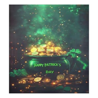 Imagem de Blueangle Dia de São Patrício Tampa de Ímã para Lava-Louças Dourada, Decoração Frontal de Lava-Louças, Decalques de Armário Doméstico, Adesivos Eletrodomésticos, 58 cm C x 66 cm Adesivo Magnético