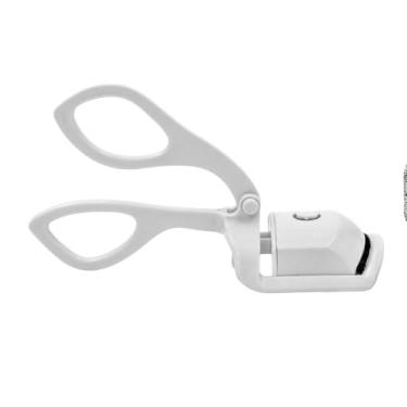 Imagem de Modelador de Cílios Elétrico Térmico, USB Recarregável, 2 Níveis de Temperatura, Rosa e Branco, 150mAh, 13x4x7.5cm