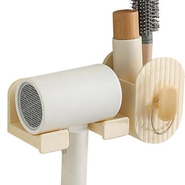 Imagem de Porta de parede do secador de cabelo, armazenamento do secador de cabelo | Organizador de parede da ferramenta de de ferro de curling - NENHUM BAIL BAVIONO Organizador de de balcão