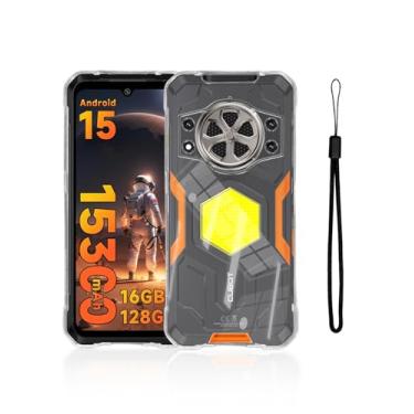 Imagem de KONXISA Capa para CUBOT Kingkong Power 5, capa de telefone com cordões, capa protetora de material TPU premium, capa protetora resistente a arranhões e quedas, transparente