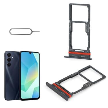 Imagem de Bandeja de cartão SIM de 2 peças para Samsung Galaxy A16 5G SM-A166U Bandeja de cartão SD para Samsung Galaxy A16 5G substituição com pino de ejeção aberto