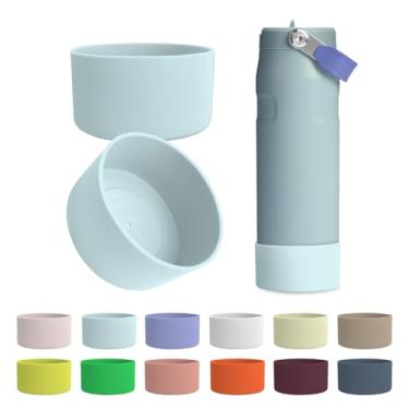 Imagem de Kaitiaki Bota de silicone 2 peças para Stanley IceFlow 680 g, capa protetora antiderrapante de aço inoxidável, acessórios para garrafa de água Stanley resistente a arranhões, livre de BPA (exclusivo