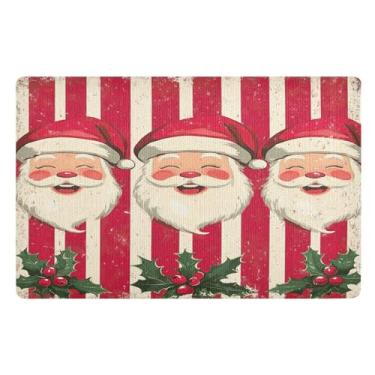Imagem de STAYTOP Lindo tapete de porta de Papai Noel, entrada externa, 81 x 50 cm, tapete de boas-vindas ao ar livre/interno, tapetes de banho fofos, capacho frontal antiderrapante para entrada, pátio, áreas