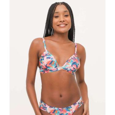 Imagem de Top Biquíni Estampa Flores Bojo Marisa-25041, Azul, Vermelho, G