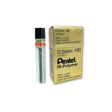 Imagem de Grafite Pentel Original Hi-polymer 0,5mm HB Caixa Com 12 Tubos