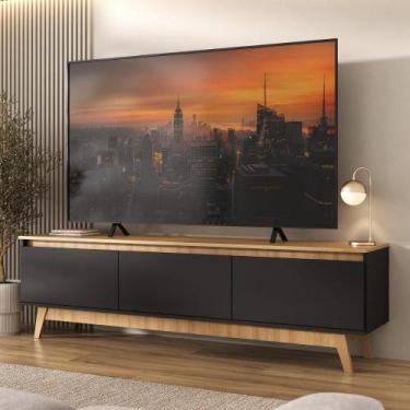 Imagem de Rack Para Tv Até 75 Polegadas 180cm 3 Portas Retrô Multimóveis MP1102 