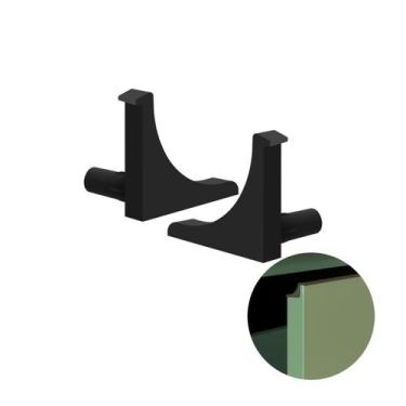 Imagem de Ponteira Para Puxador Preto de 18 Mm Pe250 Rometal, PE-250, Zamac, Pre