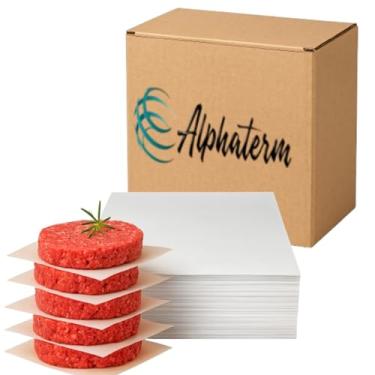 Imagem de Papel Separador de Hambúrguer Parafinado 14×14 cm – 3 kg (cerca de 3000 folhas) – Antiaderente, Ideal para Congelamento, Hamburguerias e Armazenamento