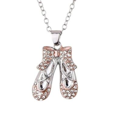 Imagem de Guqqeuc Colar de balé, presente para filha, irmã, bailarina, para mulheres, recital de dança, presente para sobrinha, neta, Besites, Zinco, Sem Pedra Preciosa