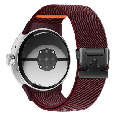 Imagem de Zspoly Nylon Pixel Watch 4 Pulseira 4 Pulseira 45 mm para Google Pixel 1 / 2 / 3 41 mm Watch Pulseiras para Homens Fecho de Paraquedas Tecido Trançado Elástico Feminino, 45mm, Nylon, No Gemstone