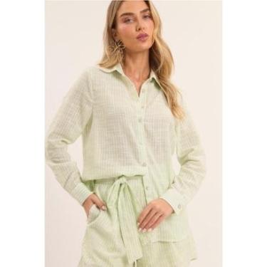 Imagem de CAMISA MANGA LONGA DE LINHO FEMININA DOCE TRAMA-Feminino