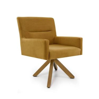 Imagem de Poltrona para Sala de Estar Veludo Giratória Angel Ouro