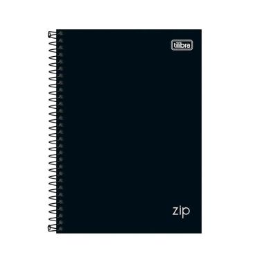 Imagem de Caderno Espiral Pequeno 1/4 Capa Dura 80 Folhas Zip Tilibra Preto