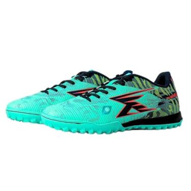 Imagem de Chuteira Futebol Society Suiço Grama Sintética Grama Natural Trava Baixa Adulto Original oficial Oxn Velox 6 Premium (Verde Menta- Coral- Dourado- Marinho, BR, Adulto, Numérico, 38)