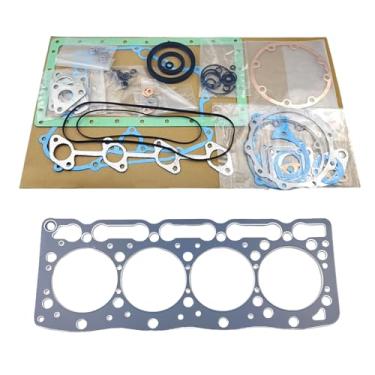 Imagem de SHESWEET Kit de conjunto de juntas de cabeça completa V1505 16394-03310 1639403310 compatível com Kubota V1505 V1505D V1505T Motor B2910 B3000 B3030 B3200 Bobcat escavadeira 425 Skid Step. er Loader