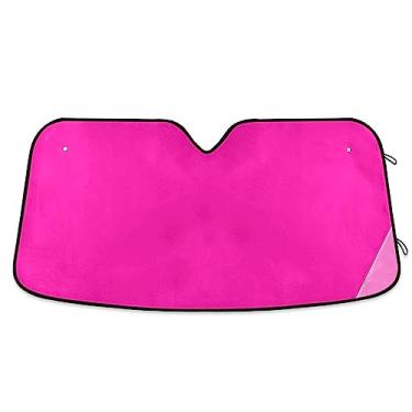 Imagem de Persianas de janela de carro rosa magenta para-brisa dianteiro, cobertura de para-brisa, para-sol para para-brisa SUV, acessórios de carro de verão