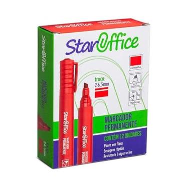 Imagem de Staroffice Marcador Permanente Vermelho 1x12
