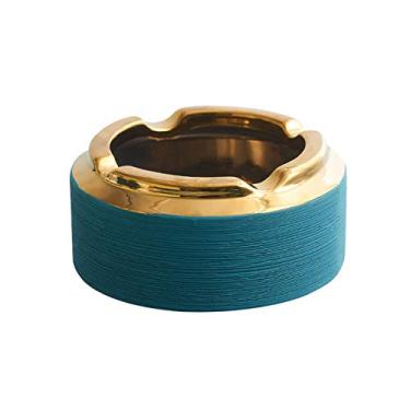 Imagem de Best of Times, LLC Bandeja de cinzeiro de cerâmica para fumar escritório, casa, cinzeiro para ambientes externos, suporte de cinzeiro de mesa para decoração de casa (grande)