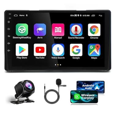Imagem de moseiny Android 13 para Toyota Sienna 2015-2018 rádio de carro, tela sensível ao toque de 22.9 cm Double Din Carplay Android Auto Car Stereo GPS Navi Bluetooth Receptor de áudio do carro FM DSP WiFi