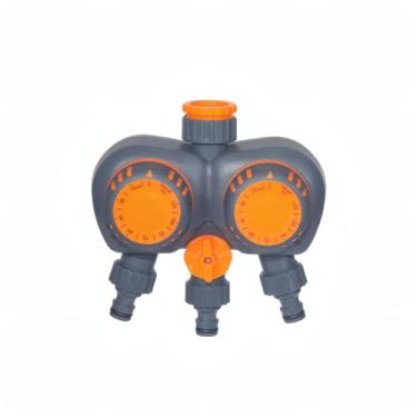 Imagem de Temporizador automático de água com irrigador de mangueira, sistema de irrigação por gotejamento de jardim ao ar livre, controlador mecânico de irrigação para vasos de plantas (temporizador de 3