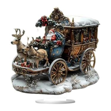 Imagem de Nishiyuenyi Decoração de Natal 2D com Papai Noel, Arte 2D, Artesanato, Figura Decorativa para Mesa, Escritório Ou Quarto, Style a, Tamanho real
