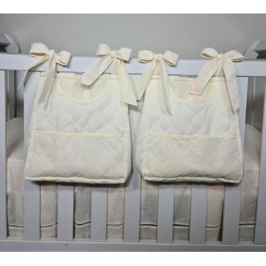 Imagem de Porta Fraldas Para Berço Porta Treco 2 Peças Palha - POLYBABY