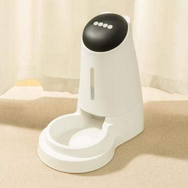 Imagem de Bebedouro Automático para Cães e Gatos 3,5L Antiderrapante Reservatório Grande Fácil de Limpar Pet(Branco)