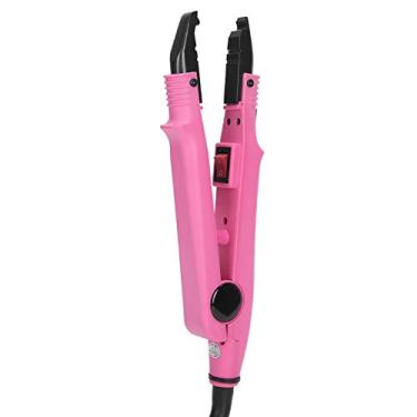 Imagem de Yinhing Extensão de Cabelo Profissional, Ferro de , Ptfe, Ferramenta de Aquecimento, Uniforme, Conector de Cabelo, Dispositivo de Estilo para Salão de Beleza, Uso Doméstico, Rosa, Abs 210 (plugue americano)