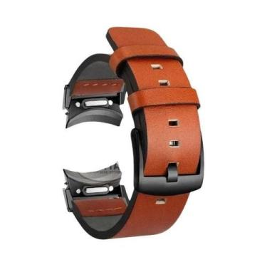 Imagem de Pulseira De Couro De 40 44mm Para Samsung Galaxy Watch 7 6 5 4 Com Fec