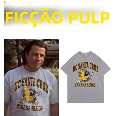 Imagem de Camiseta Tarantino Pulp Fiction John Travolta Banana Slug Masculina E 