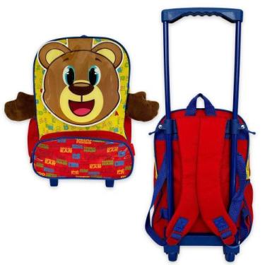Imagem de Mochila Escolar Infantil Menino Menina Rodinhas Resistente Confortável