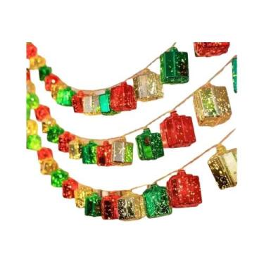 Imagem de Corda De Luzes De Natal Com 10 LEDs De 1,5M, Operada Por Bateria, Para