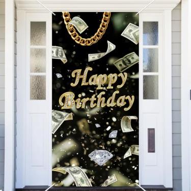 Imagem de Capa de porta corrente de ouro dólar banner jackpot gamble tema banner fotografia fundo feliz aniversário festa casamento suprimentos foto cabine fundo adereços decoração