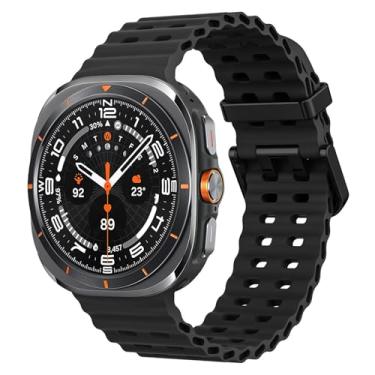 Imagem de Pulseira marinha para Samsung Galaxy Watch Ultra de 47 mm masculino/feminino, pulseira esportiva de silicone macio à prova d'água para Samsung Watch 7 Ultra/Galaxy Ultra(2025/2024) para homens