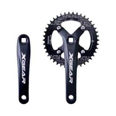 Imagem de Pedivela De Bicicleta Em Liga De Alumínio Preto Com Furo Quadrado 104B