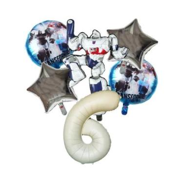 Imagem de Balões Do Optimus Prime Bumblebee Para Meninos, 6 Peças, Decorações Pa