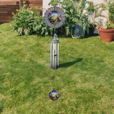 Imagem de ICE ARMOR 101,6 cm de comprimento tartaruga marinha ondulada ilusão sino de vento estátua escultura ornamento decoração de casa/quarto ideias de decoração para inauguração de casa, feriados e