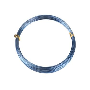 Imagem de Fio de alumínio para artesanato de 1 mm - Carretel colorido firme e flexível, 10 m de comprimento para fabricação de joias, arranjos florais, escultura, miçangas e projetos de artesanato DIY (cor