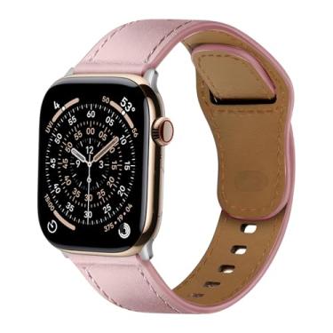 Imagem de Pulseiras de couro genuíno para Apple Watch séries 11, 10, 9, 8, 7, 6, 5, 4, 3, SE, 3/2 de 49 mm, 42 mm, 41 mm, 40 mm, 38 mm, 46 mm, Ultra/3/2 de 44 mm, 45 mm, 46 mm, 46 mm, Ultra/3/2