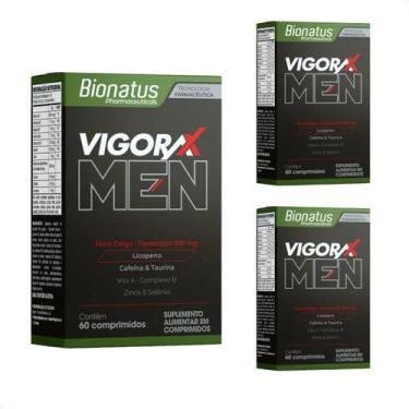Imagem de Kit 3 Vigorax Men Suplemento Alimentar 60 Comp da Bionatus