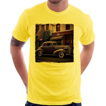 Imagem de Camiseta Carro antigo na cidade - Foca na Moda, Amarelo, M