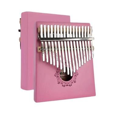 Imagem de Kalimba Portátil De Madeira Com 17 Teclas Para Crianças E Adultos Inic