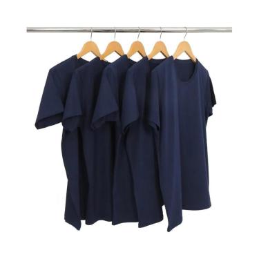 Imagem de Kit 5 Camisetas Masculinas 100% Poliéster para Sublimação Básica Lisa-Masculino
