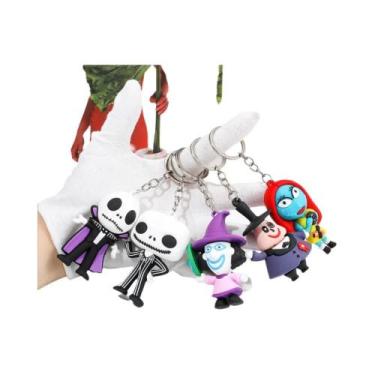 Imagem de Chaveiros De Natal Da Disney Para Crianças, 5PCS, Figuras De Esqueleto