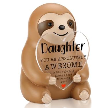 Imagem de CINRLLA Estatueta de preguiça para filha, presentes de mãe e pai, você é absolutamente incrível, decoração de mesa, presente de incentivo e agradecimento para meninas adolescentes, aniversário